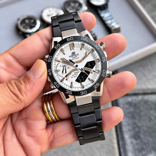 EDIFICE_CASIO_SILVER-CASE-WHITE DAIL