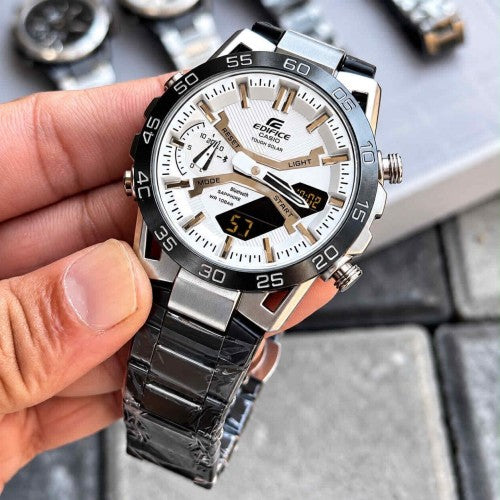 EDIFICE_CASIO_SILVER-CASE-WHITE DAIL
