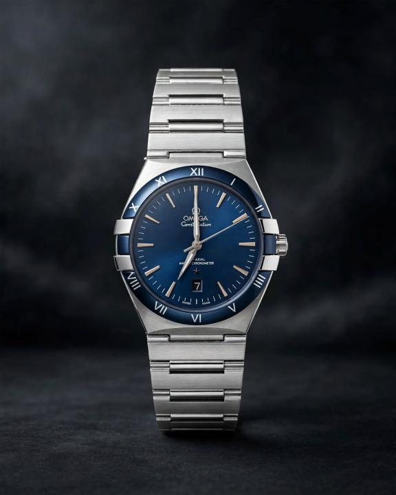 Omegha Constellation 41 mm Meteorite Watch silver Blue plan