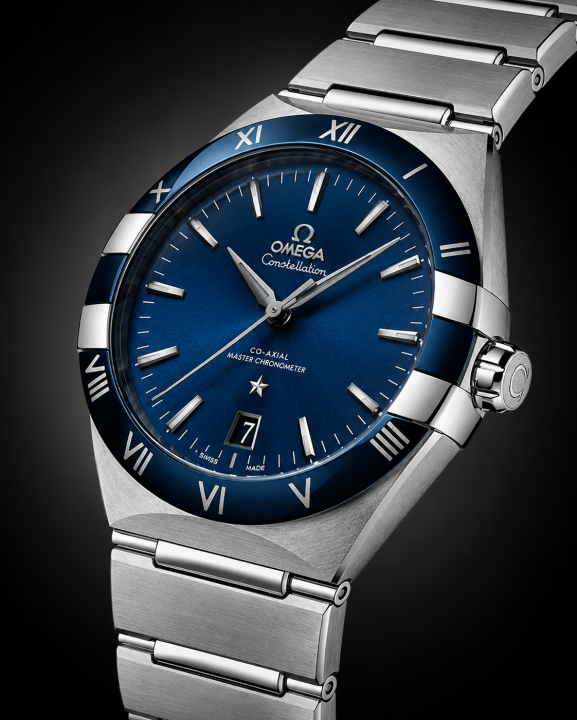 Omegha Constellation 41 mm Meteorite Watch silver Blue plan
