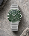 Omegha Constellation 41 mm Meteorite Watch silver green design