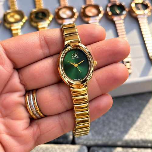 CALVIN KLINE_LADIES_GOLD-GREEN