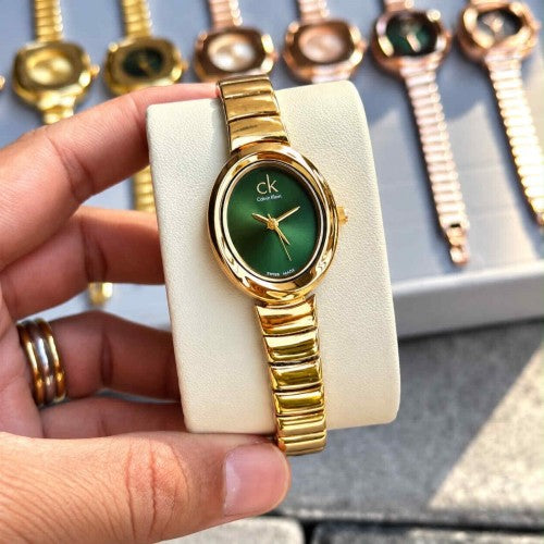 CALVIN KLINE_LADIES_GOLD-GREEN