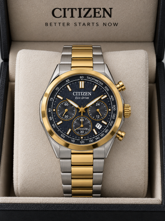 CITIZE N ECODRIVE ZENSHIN TWO TONE BLUE 432