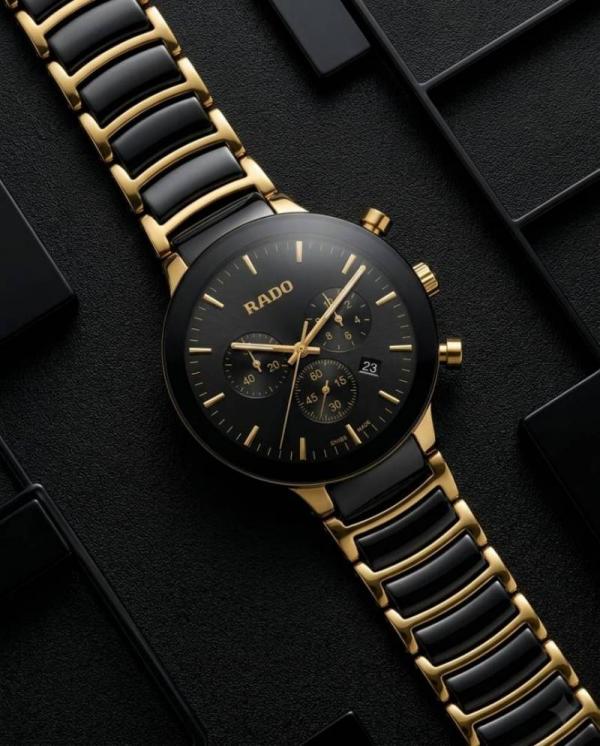 Radd_o centrix chronograph 2 ton Black Gold
