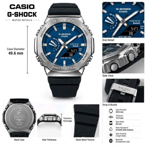 G SHOCK_ GA2100 BLACK STEEL F178