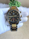 Tag Huer Carrera Caliber Chronograph Two Tone Black Dial AT496