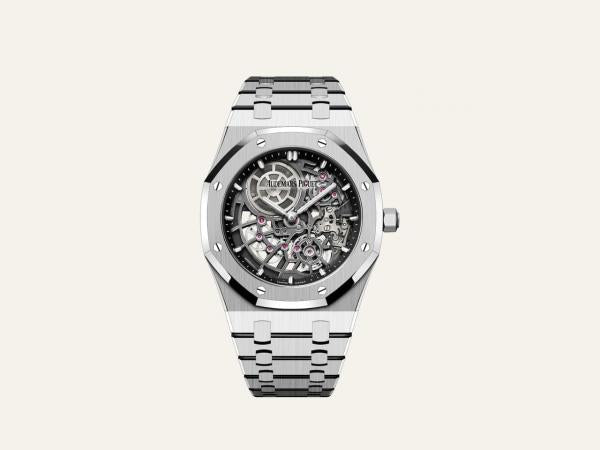 Audemar Piguet Royal Oak Jumbo Extra-Thin Openworked silver Black