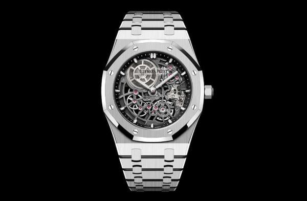 Audemar Piguet Royal Oak Jumbo Extra-Thin Openworked silver Black