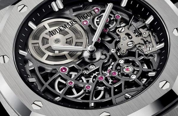 Audemar Piguet Royal Oak Jumbo Extra-Thin Openworked silver Black