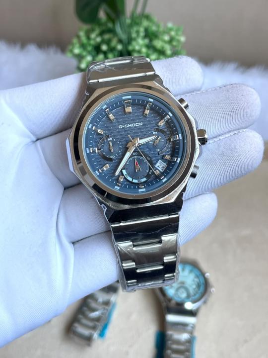 Casio G-Shock G-Steel Silver Blue Dial AT494