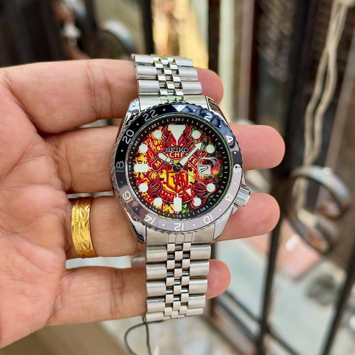 Seiko 5 Sports GMT The Red Devils Concept Bespoke Timepiece