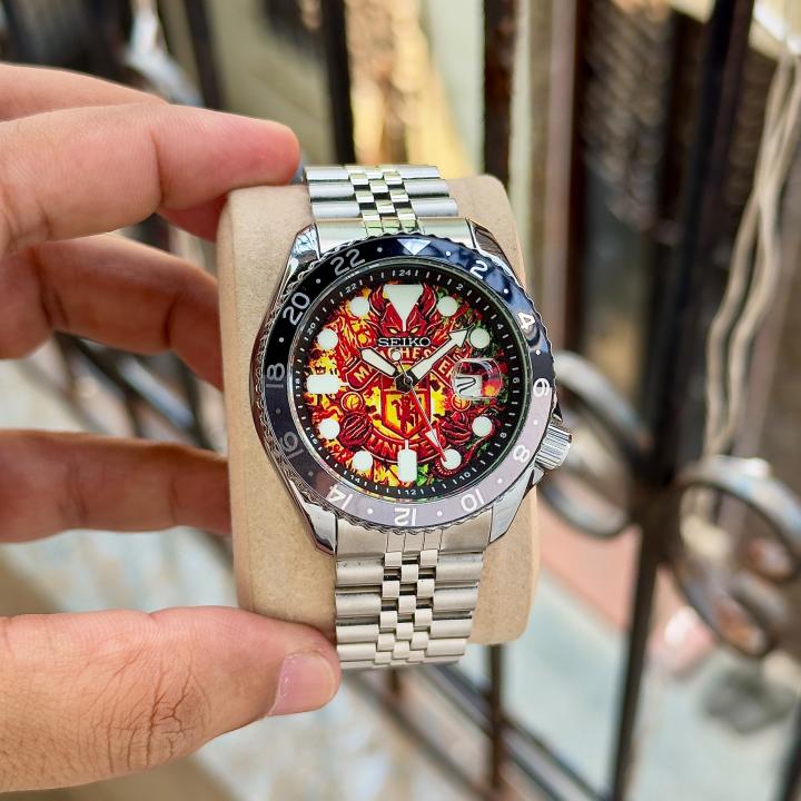 Seiko 5 Sports GMT The Red Devils Concept Bespoke Timepiece