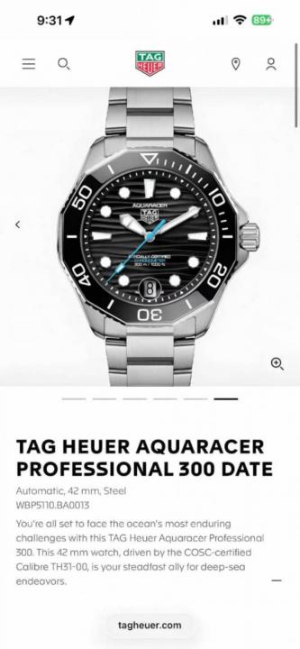 Tag_g Heuee_r aquaracer professional 300m date automatic japan zik zake line silver Black