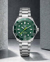 Tag_g Aquaracer Professional 200 Date Automatic Taitanum mate zik zake line silver green