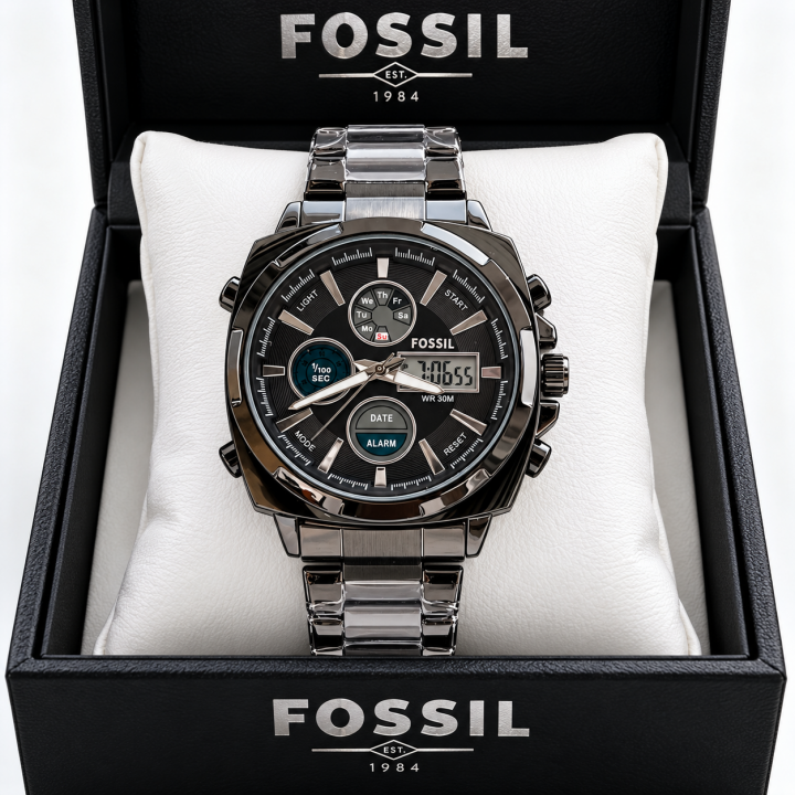FOSSI DIGITAL AND ANALOG BOTH WORKING PREMIUM WATCH
