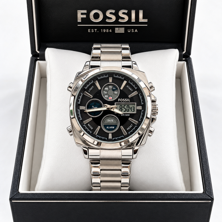 FOSSI DIGITAL AND ANALOG BOTH WORKING PREMIUM WATCH