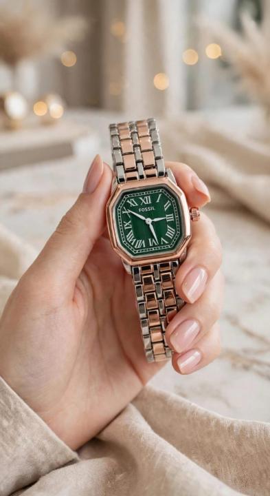 Fossiil Women Harlow Rosegold Two Tone Green