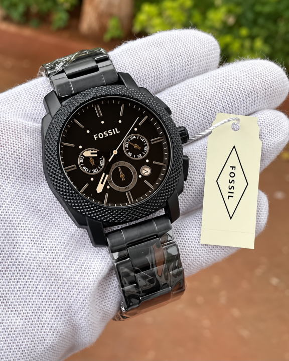 FOSIL MACHINE CHRONO BLACK BROWN HQ AT239