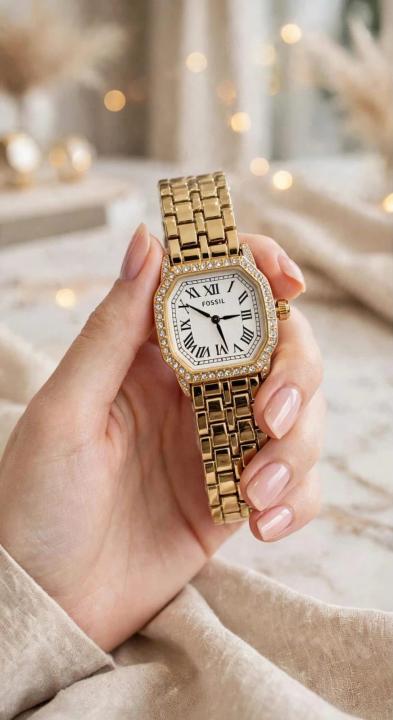 Fossiil Women Harlow Diamond Gold White