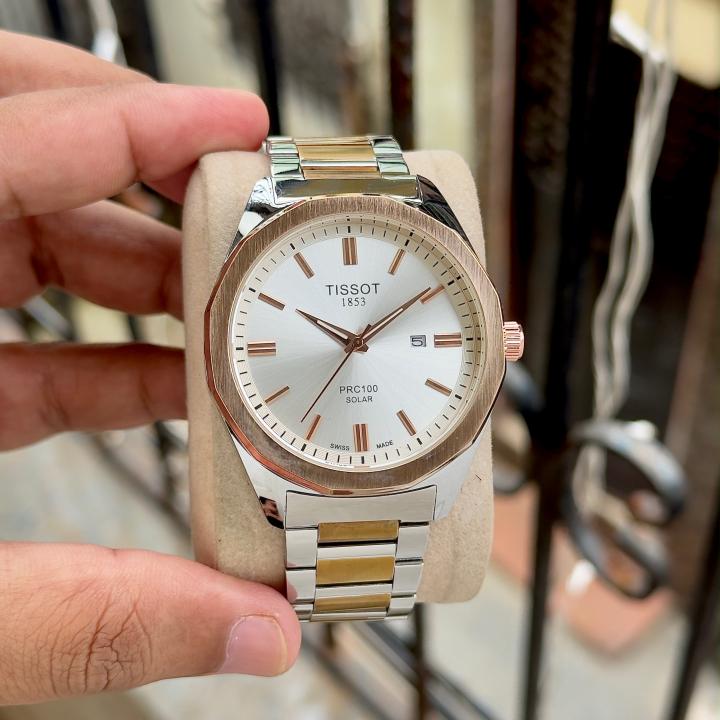 Tisot PRC 100 Solar Two Tone White Dial