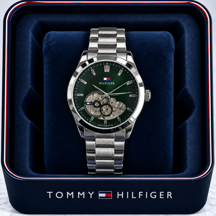 Tommy Hilfigeer Automatic Silver Green