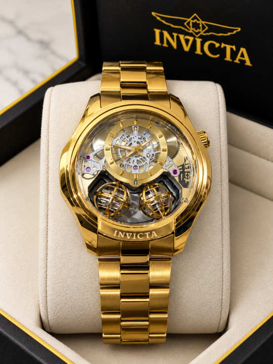INVICTA TWIN AXIS SPECIALITY QUARTZ STORE GOLD 1108