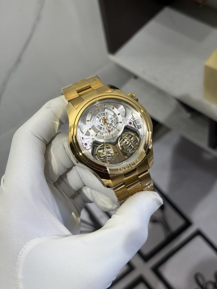 INVICTA TWIN AXIS SPECIALITY QUARTZ STORE GOLD WHITE 1107