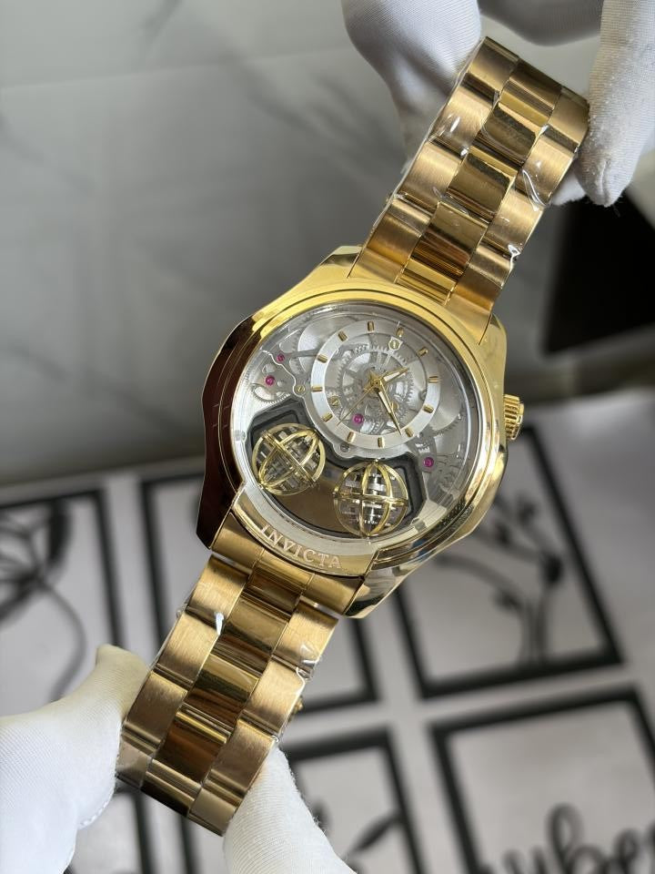 INVICTA TWIN AXIS SPECIALITY QUARTZ STORE GOLD WHITE 1107
