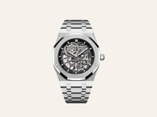 Audemar Piguet Royal Oak Jumbo Extra-Thin Openworked silver Black