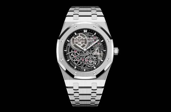Audemar Piguet Royal Oak Jumbo Extra-Thin Openworked silver Black