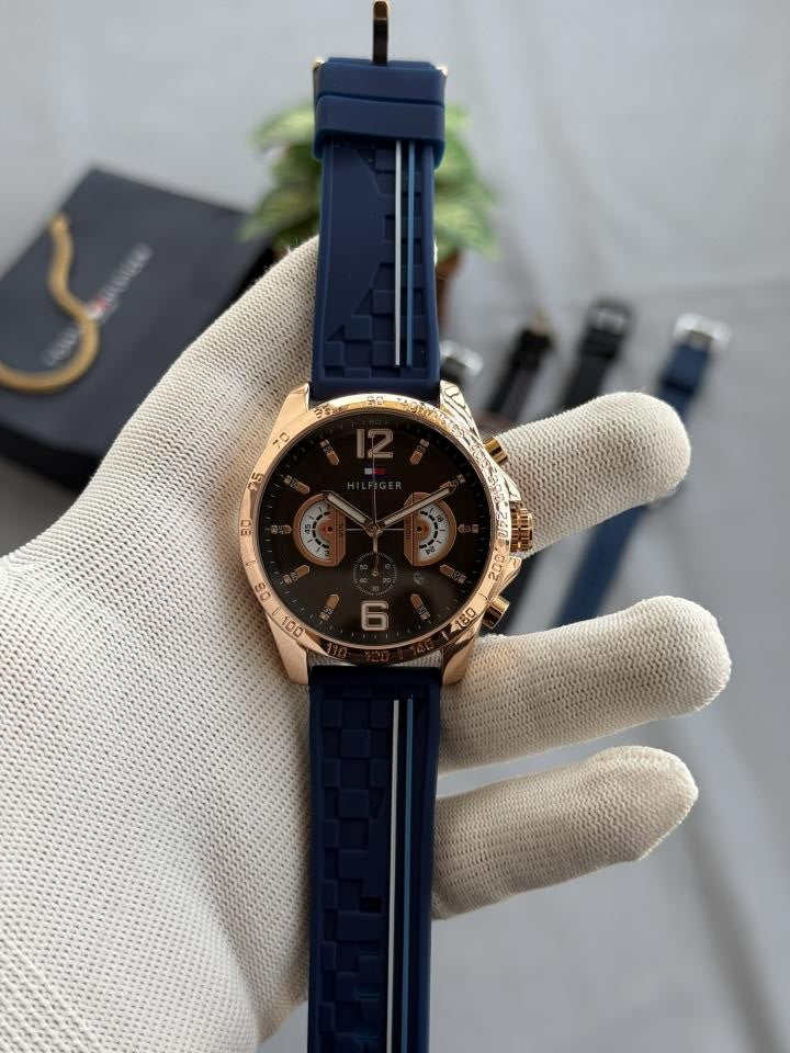 Tommy Decker All Chronograph Working Blue
