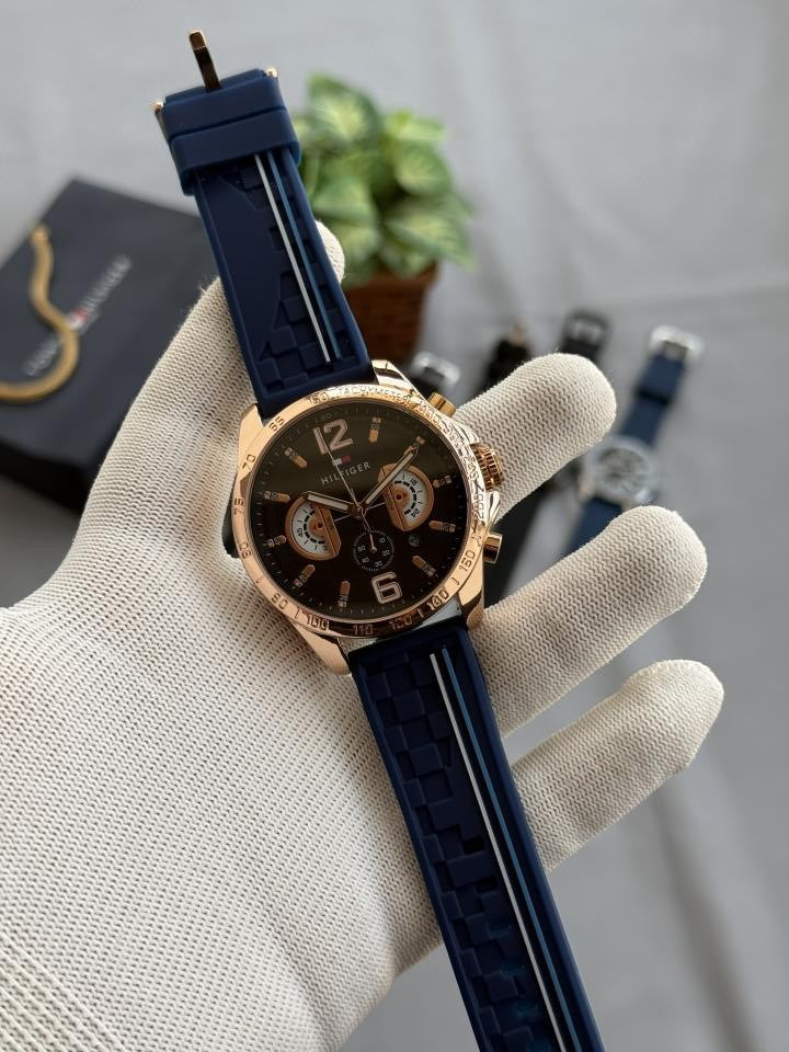 Tommy Decker All Chronograph Working Blue