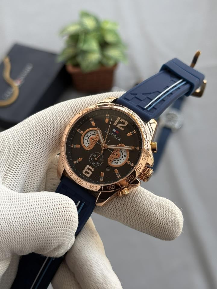 Tommy Decker All Chronograph Working Blue