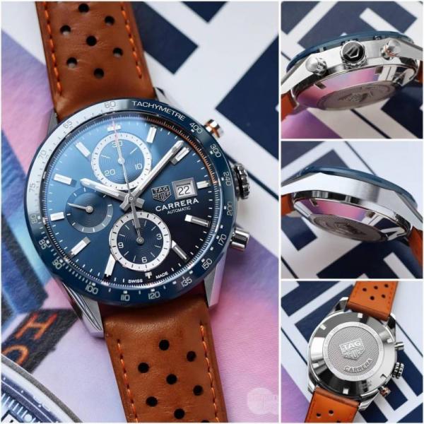 Tag Heuee_r Carrera Caliber 17 brown and blue