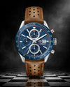 Tag Heuee_r Carrera Caliber 17 brown and blue