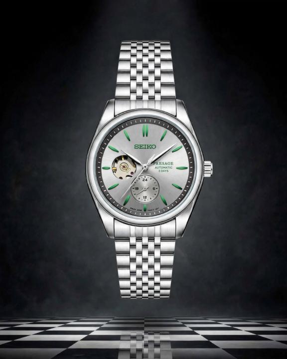 Seiko presage SPB471 Automatic silver gray green