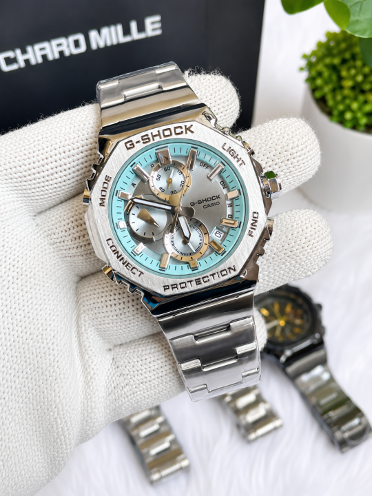 Casio G-Shock 2100 Chronograph Silver Tiffany Dial AT442