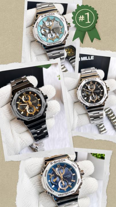 Casio G-Shock 2100 Chronograph Silver Black Dial AT442