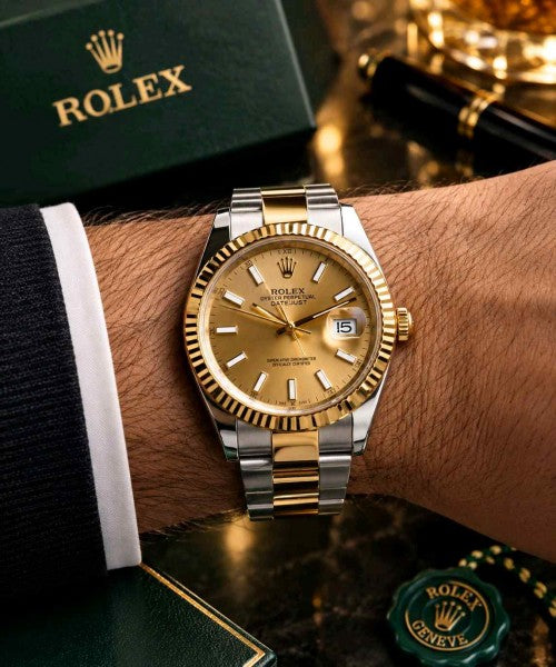 rollex_date just tow tone gold Premium AAA F977