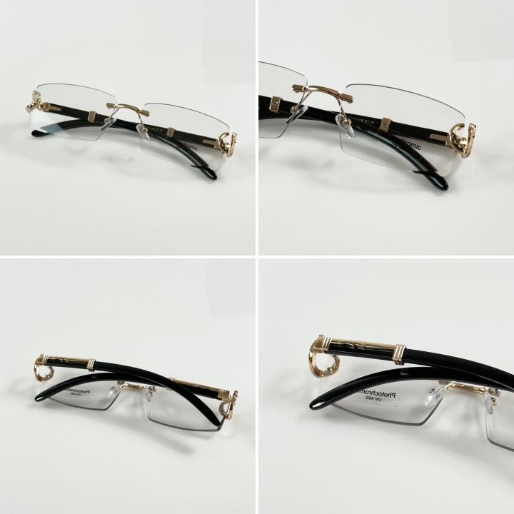 Cartiar 1055 Gold Black Day Night Color Changing Glass