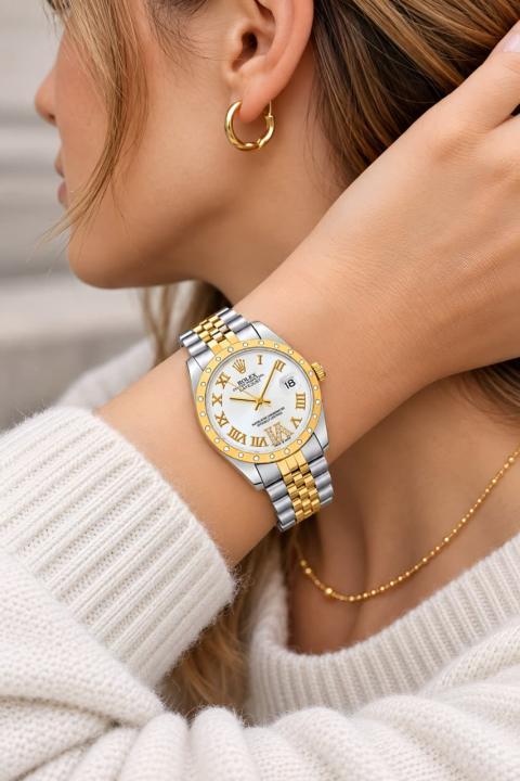 Rollex Datejust 31 2Ton White Roman