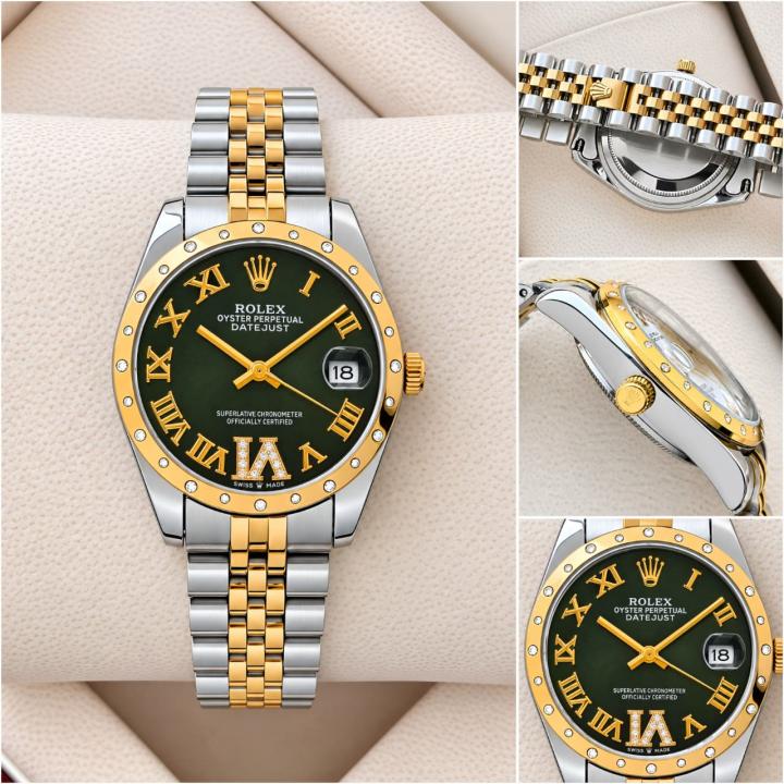 Rollex Datejust 31 2Ton Green Roman