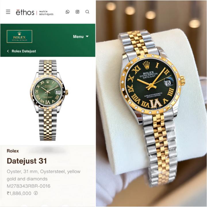 Rollex Datejust 31 2Ton Green Roman