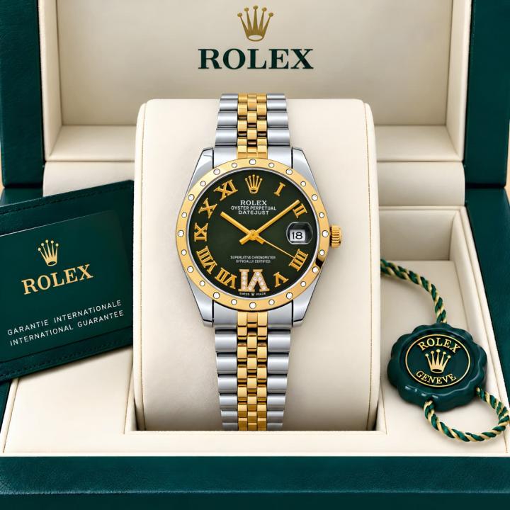 Rollex Datejust 31 2Ton Green Roman