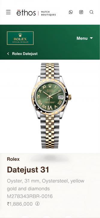 Rollex Datejust 31 2Ton Green Roman