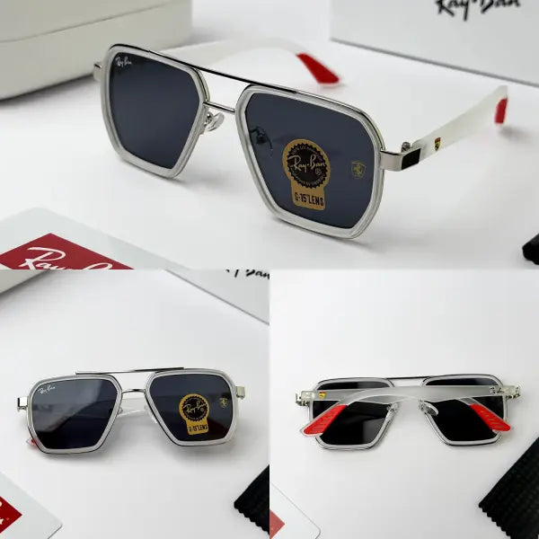 REY BAN ICE BLACK RED 10