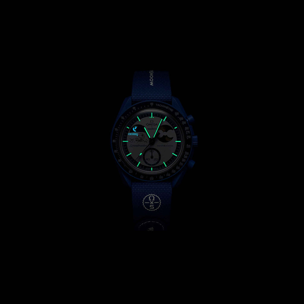 Swatch X Omega Bioceramic Moonswatch Mission To Earthphase (Blue)