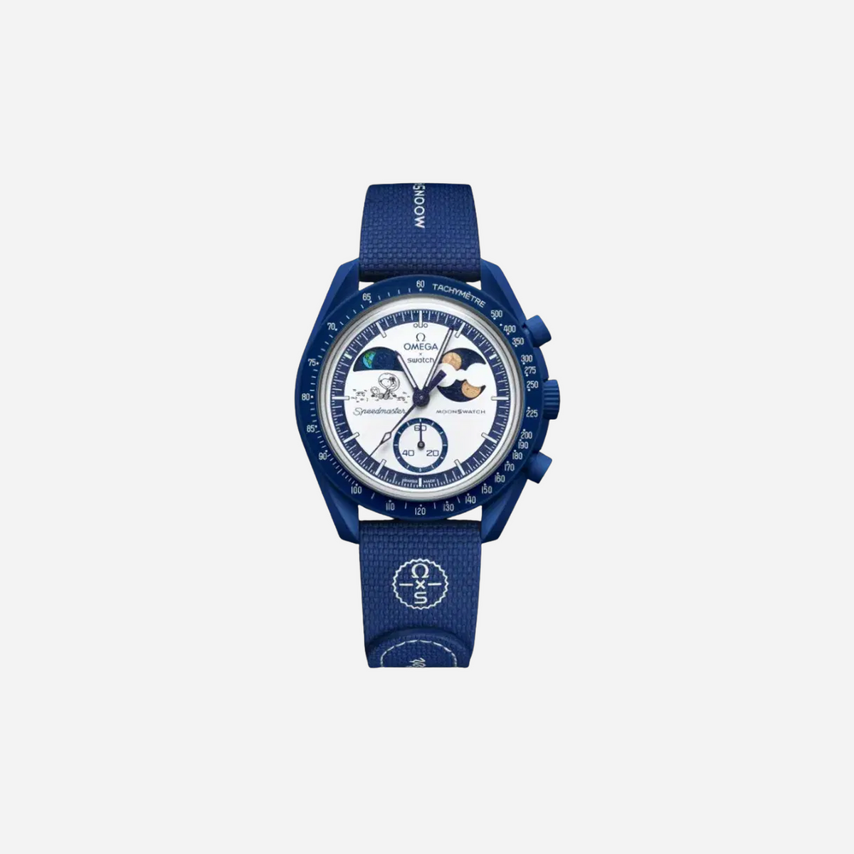 Swatch X Omega Bioceramic Moonswatch Mission To Earthphase (Blue)