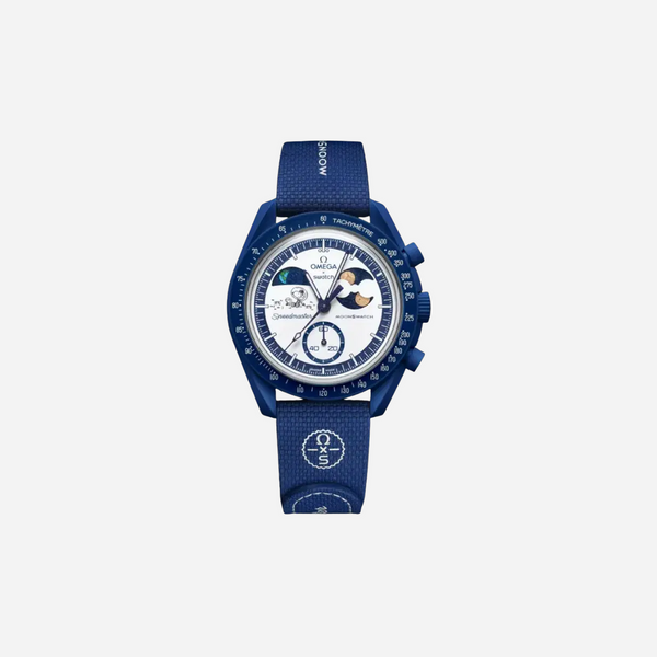 Swatch X Omega Bioceramic Moonswatch Mission To Earthphase (Blue)